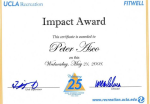 UCLA Impact 2008 Award Certificate
